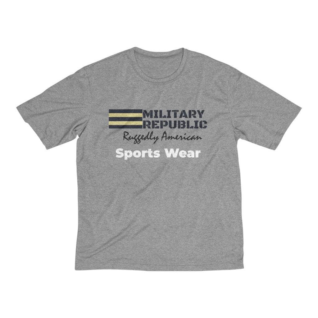 Military Republic Men's Heather Dri-Fit Sports T-shirt - Military Republic