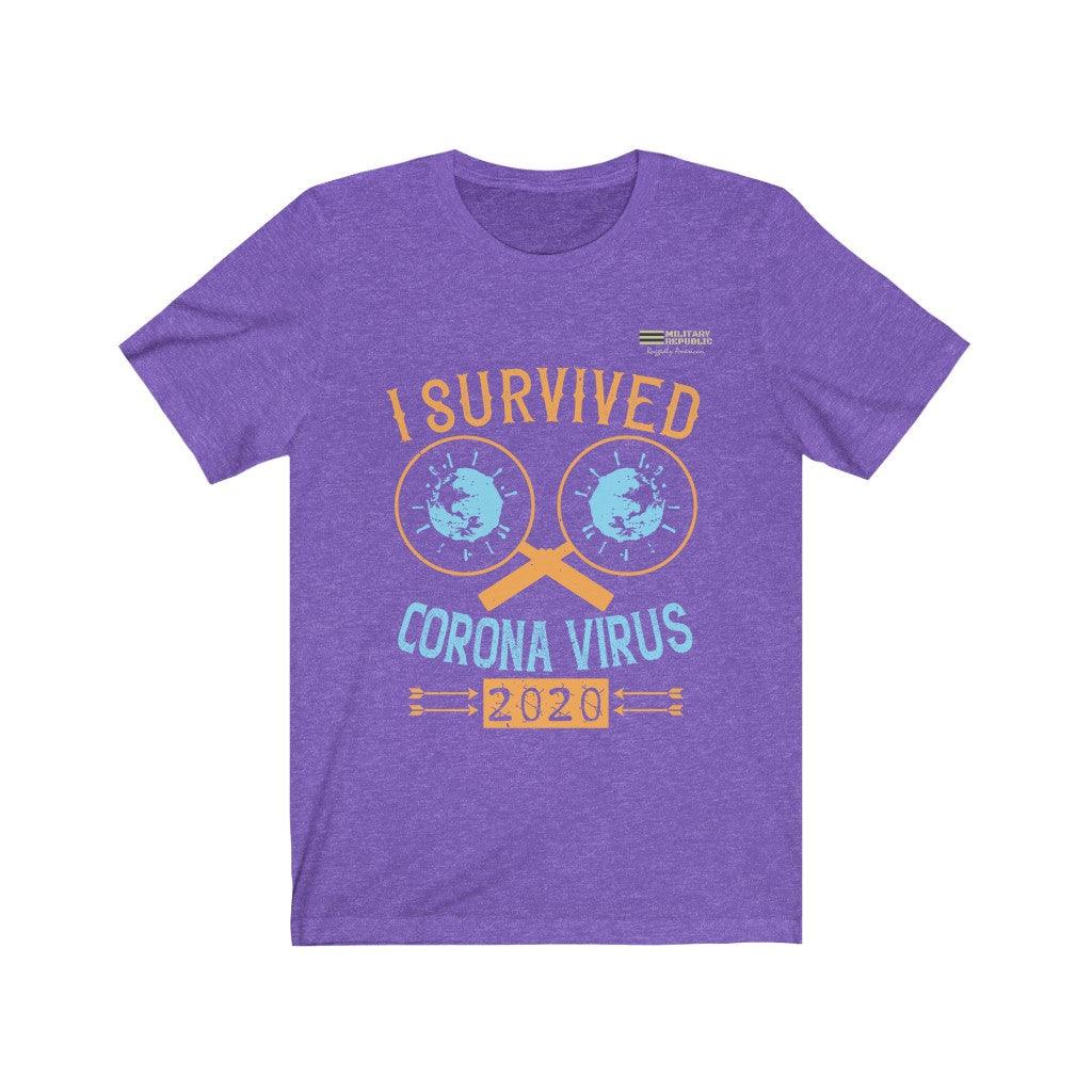 I Survived Corona Virus 2020 - Lens and Arrow T-shirt - Military Republic