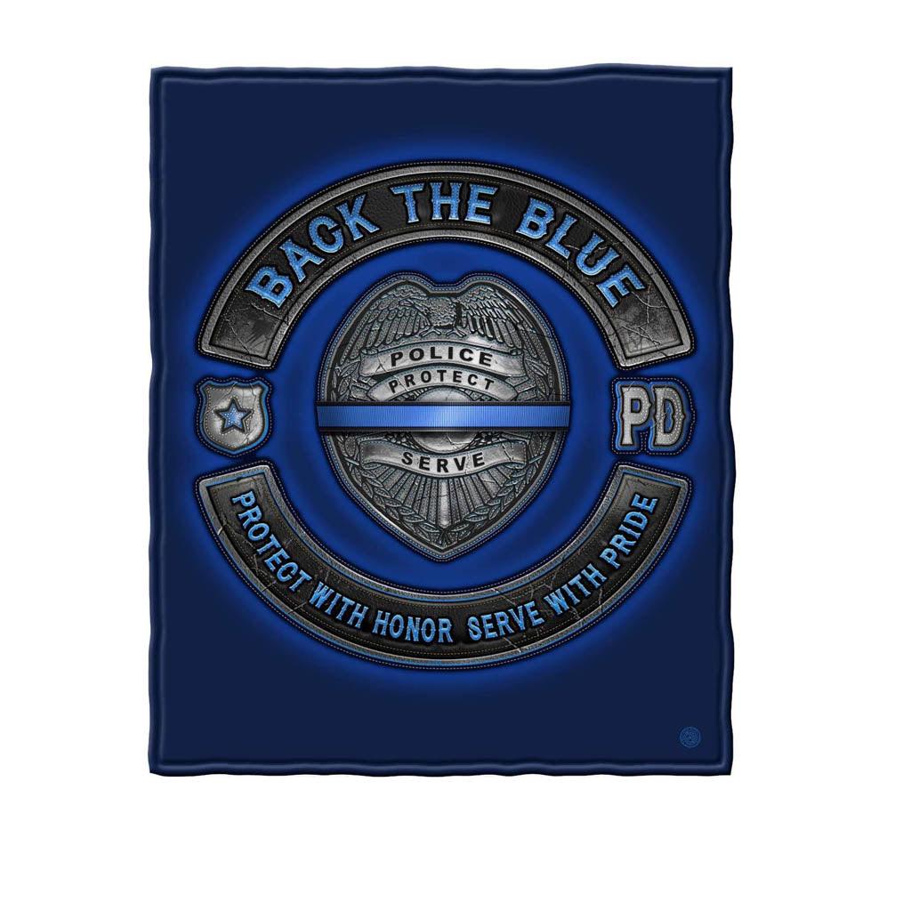 Back The Blue - Protect & Serve Blanket - Military Republic