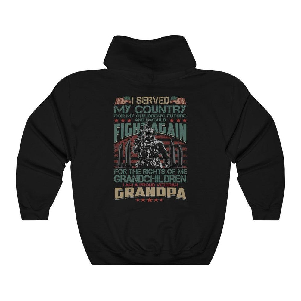 I Am A Proud Veteran Grandpa Hoodie - Military Republic