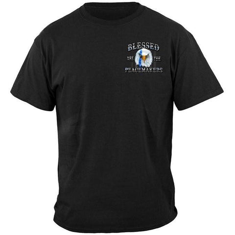 Blessed Are The Peace Makers Law Enforcement T-shirt - Military Republic