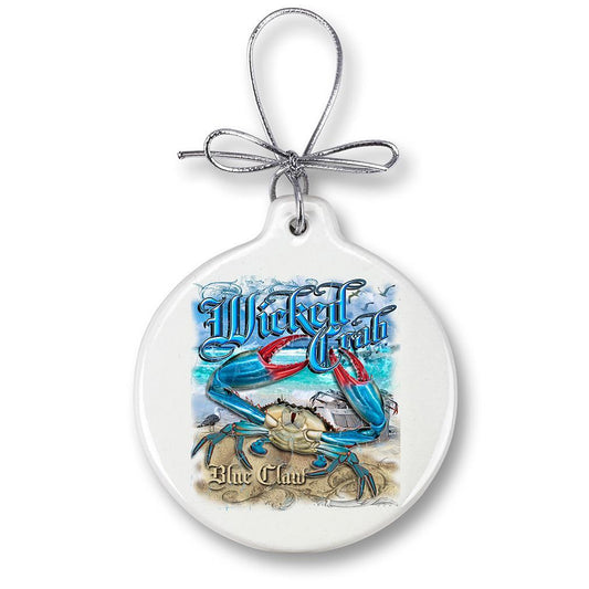 Blue Claw Crab Fishing Christmas Ornament - Military Republic