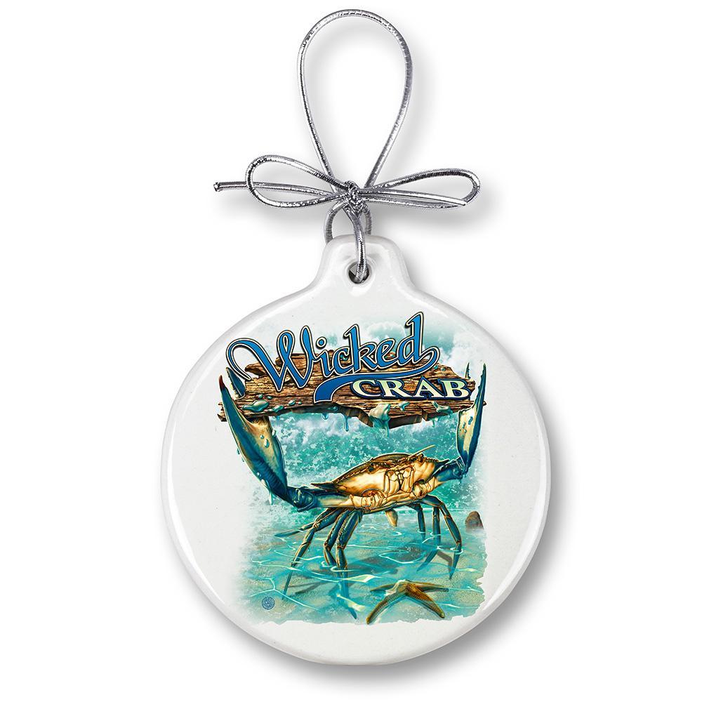 Blue Claw Crab Fishing Christmas Ornament - Military Republic