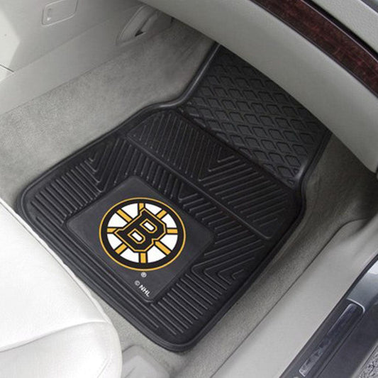 Boston Bruins 2pk Heavy Duty Vinyl Car Mat Set - Military Republic