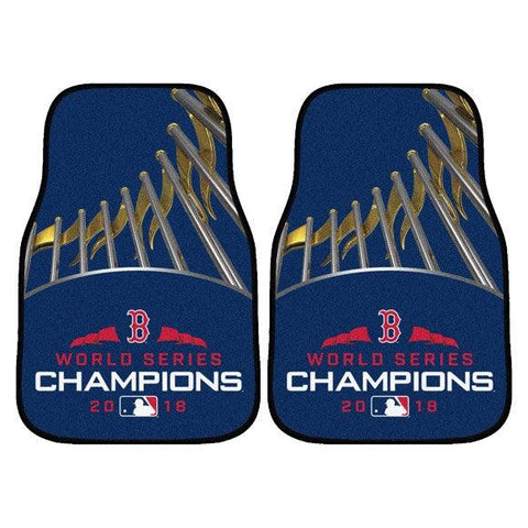 Boston Red Sox 2018 World Series Champions 2Pk Carpet Car Mat Set - Military Republic