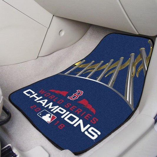 Boston Red Sox 2018 World Series Champions 2Pk Carpet Car Mat Set - Military Republic