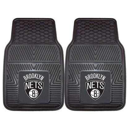 Brooklyn Nets 2pk Heavy Duty Vinyl Car Mat Set - Military Republic
