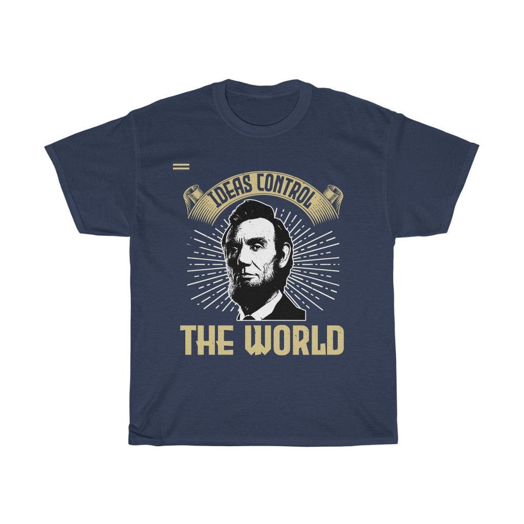 Honest Abe - Ideas Control The World T-shirt - Military Republic