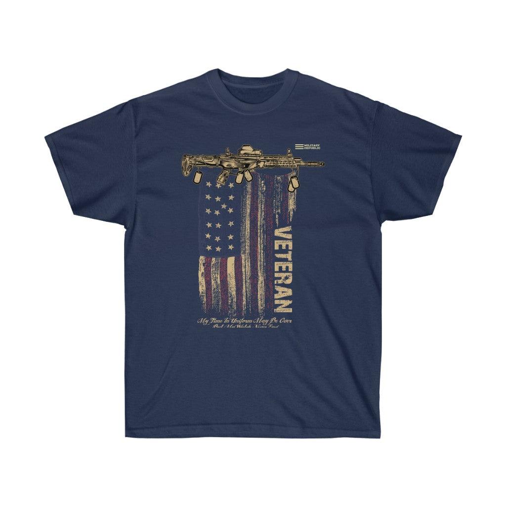 Veteran Distressed Flag T-shirt - Military Republic