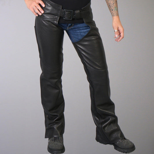 Hot Leathers USA Made Soft Cow Hide Leather Chaps For Women - Military Republic