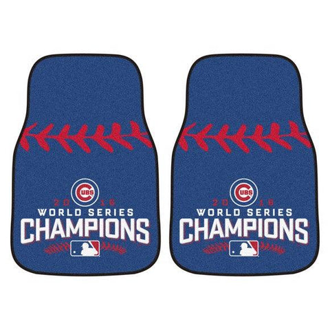 Chicago Cubs 2016 World Series Champions 2Pk Carpet Car Mat Set - Military Republic