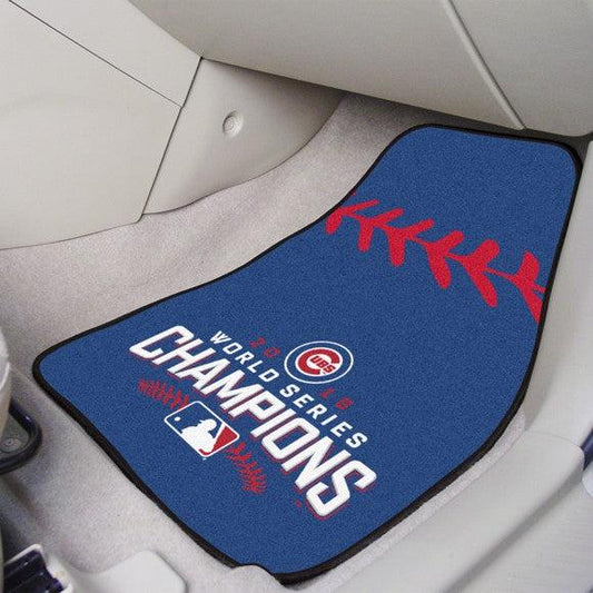 Chicago Cubs 2016 World Series Champions 2Pk Carpet Car Mat Set - Military Republic