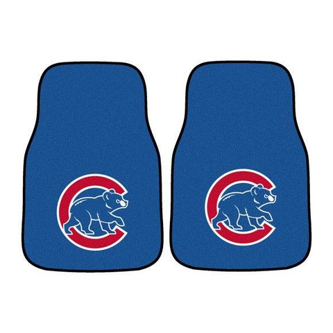 Chicago Cubs 2Pk Carpet Car Mat Set - Design 2 - Military Republic