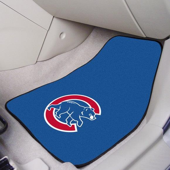 Chicago Cubs 2Pk Carpet Car Mat Set - Design 2 - Military Republic
