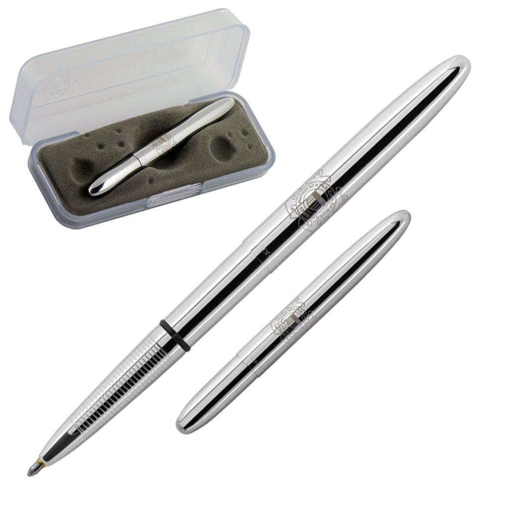 Chrome Bullet Space Pen with Laser Engraved U.S. Coast Guard Insignia - Military Republic