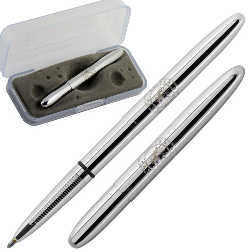 Chrome Bullet Space Pen with U.S. Navy Insignia - Military Republic
