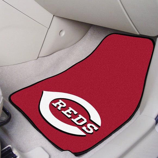 Cincinnati Reds 2Pk Carpet Car Mat Set - Military Republic