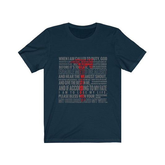 Courageous Fireman's Prayer Short Sleeve T-shirt - Military Republic