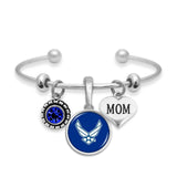 Custom U.S. Air Force 3 Charm Bracelet for Mom - Military Republic