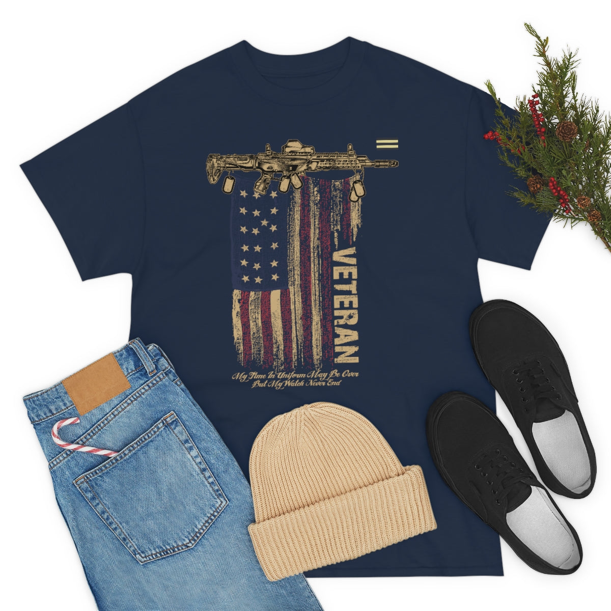 Patriotic US Flag Design T-shirt