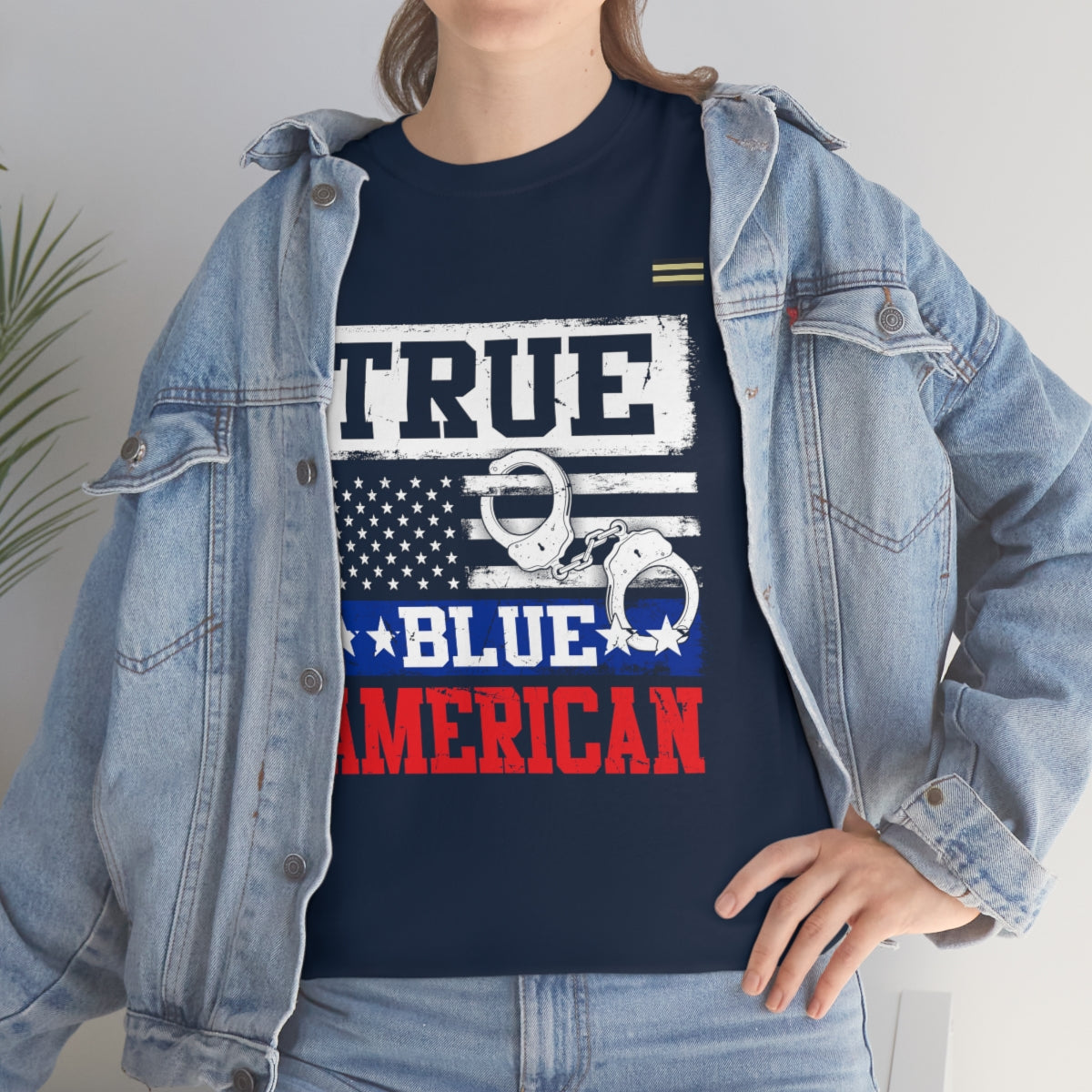 True Blue American Four Stars Law Enforcement T-shirt