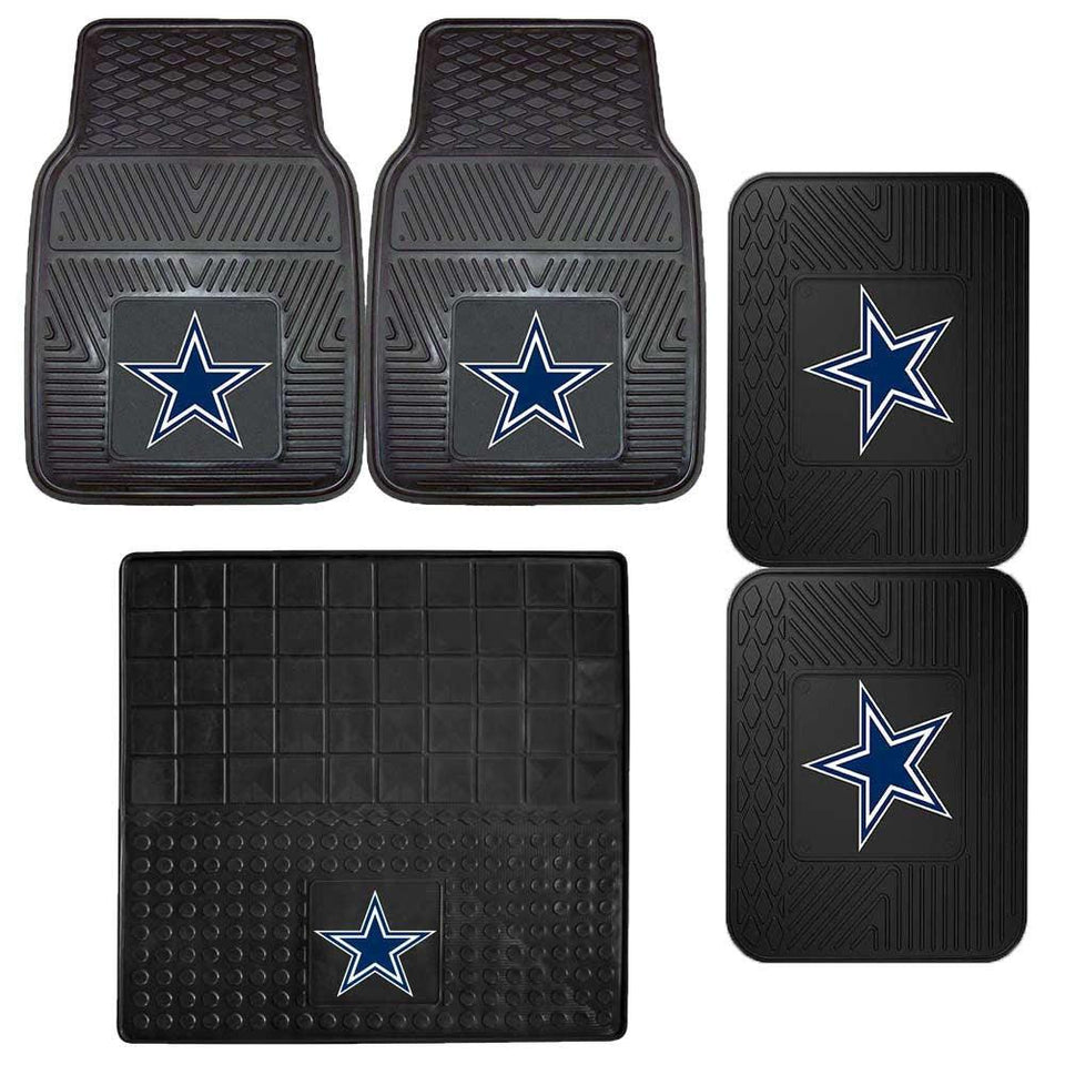 Dallas Cowboys Heavy Duty Vinyl Rear Car Mats-Military Republic