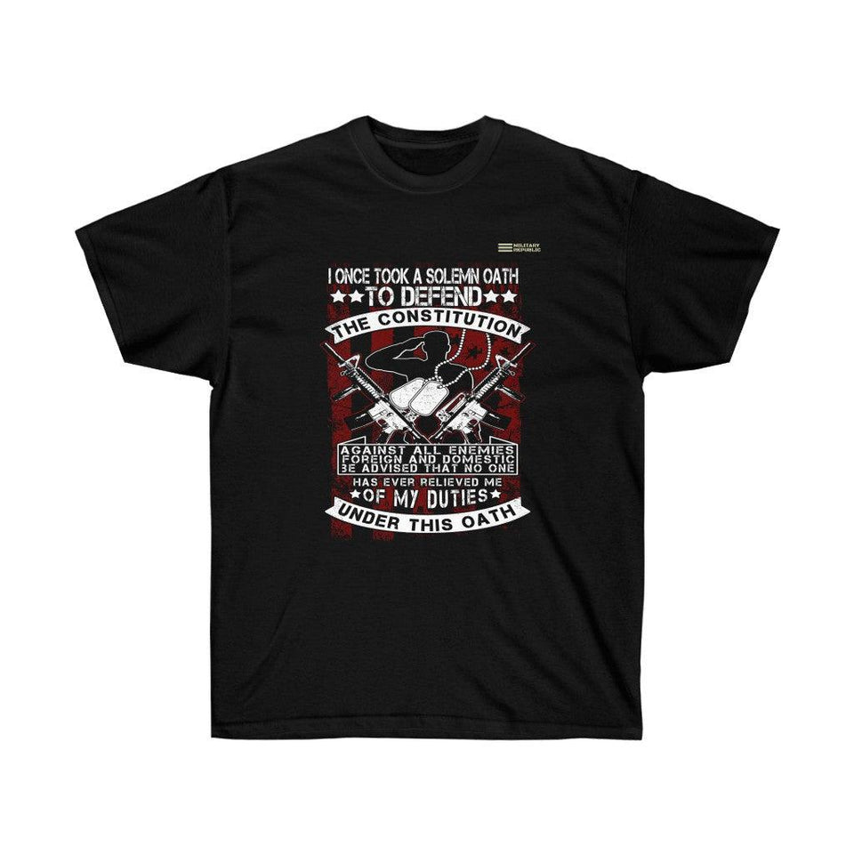 I Took an Oath to Defend the Constitution Veteran - T-shirt - Military Republic