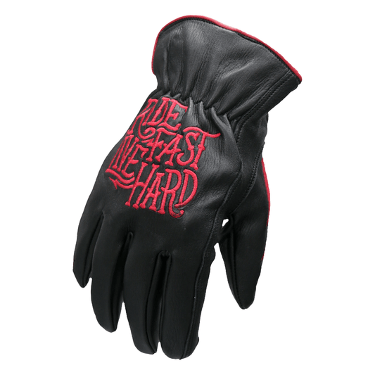 Deerskin Driver Bolt Black Riding Gloves - Military Republic
