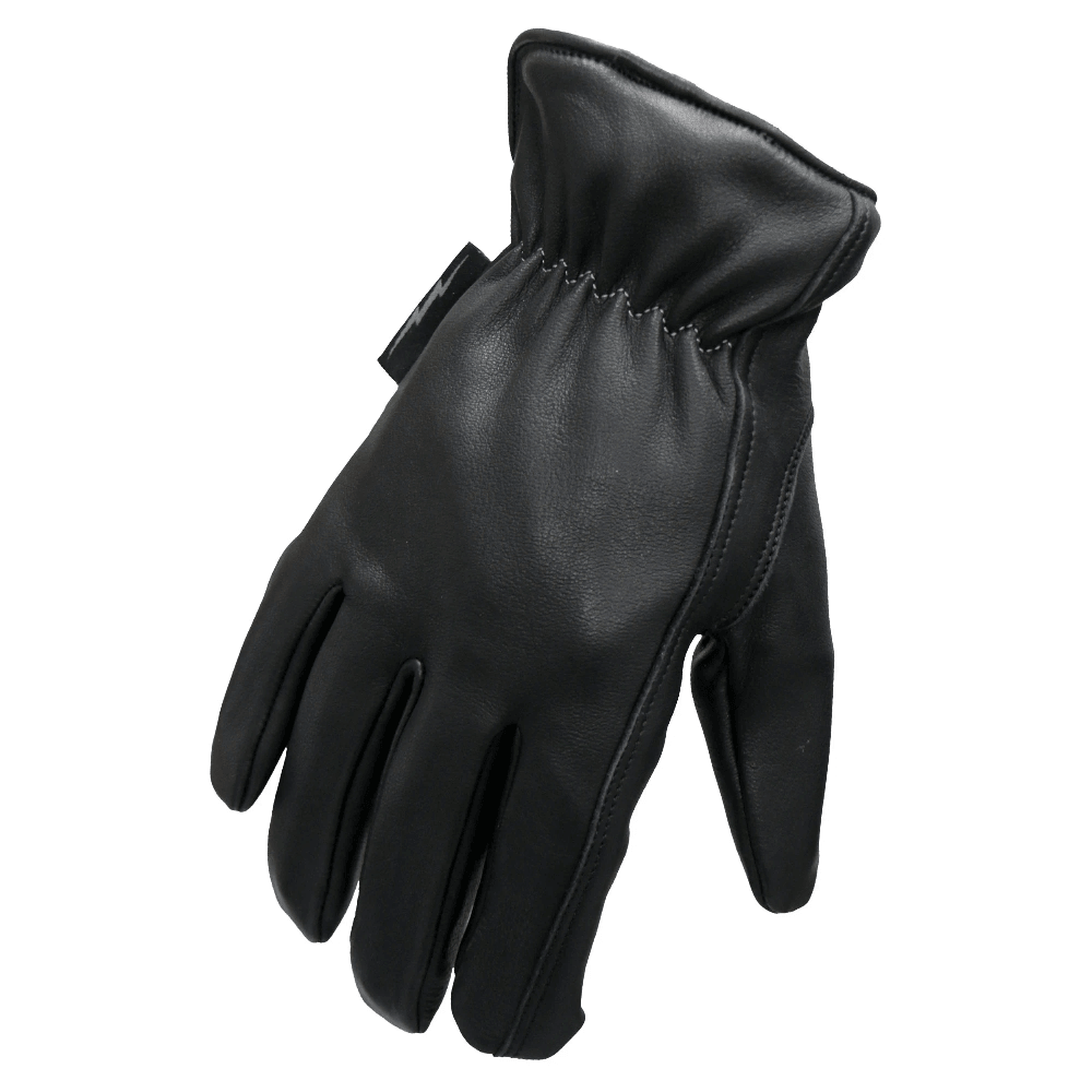 Deerskin Grey/Black Flannel Lined Gloves - Military Republic