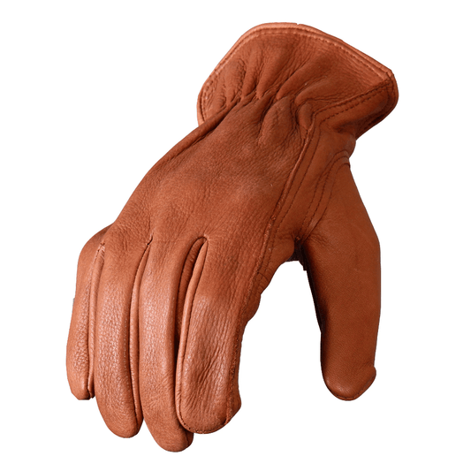 Brown Deerskin Leather Driving Gloves - Military Republic