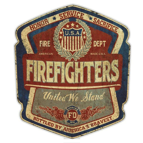 Denim Fade Firefighter Badge Decal-Military Republic