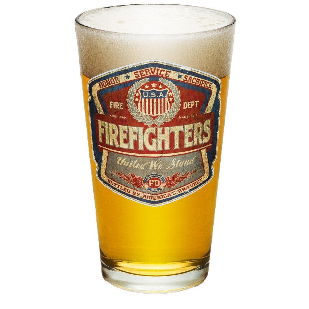 Denim Fade Firefighter Pint Glasses-Military Republic