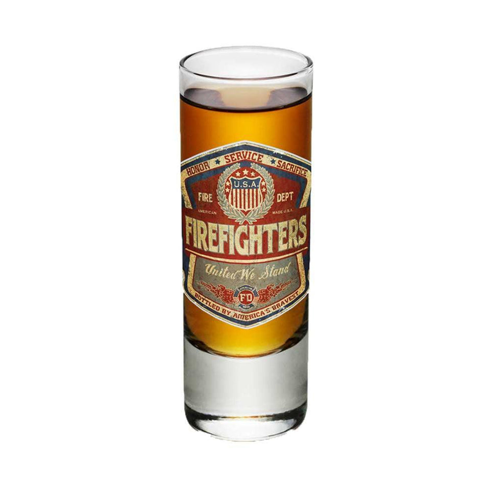 Denim Fade Firefighter Shot Glasses-Military Republic