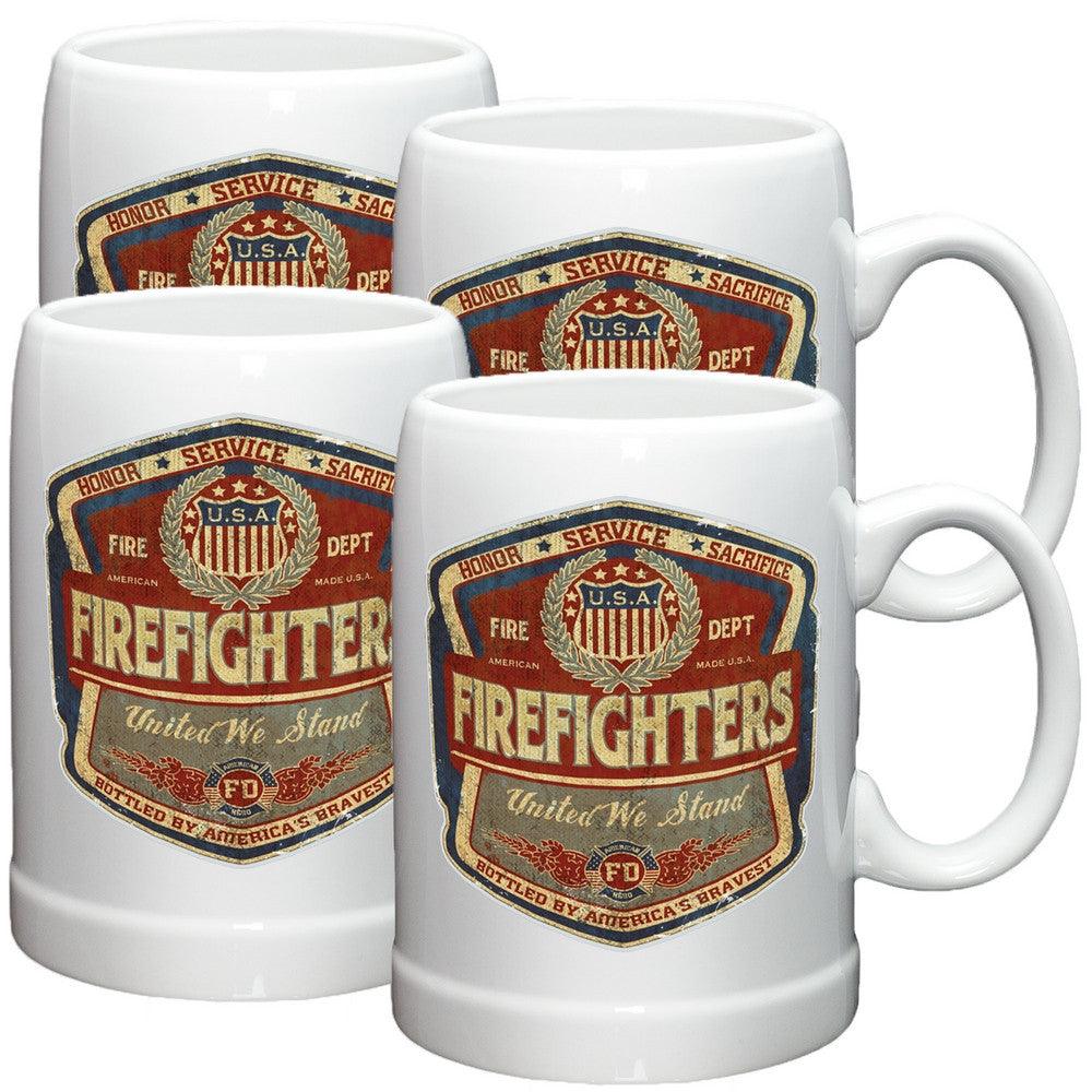 Denim Fade Firefighter Stoneware Mug Set-Military Republic