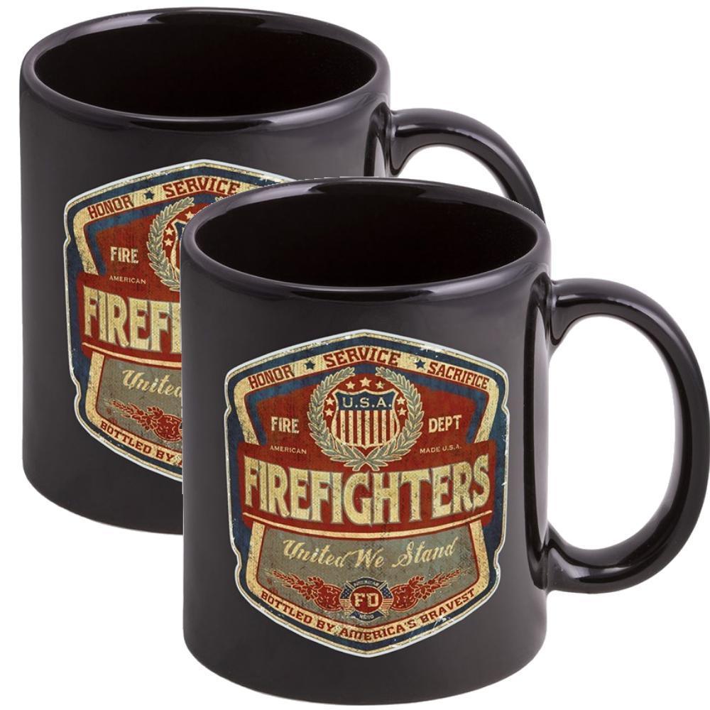 Denim Fade Firefighter Stoneware Mug Set - Black - Military Republic