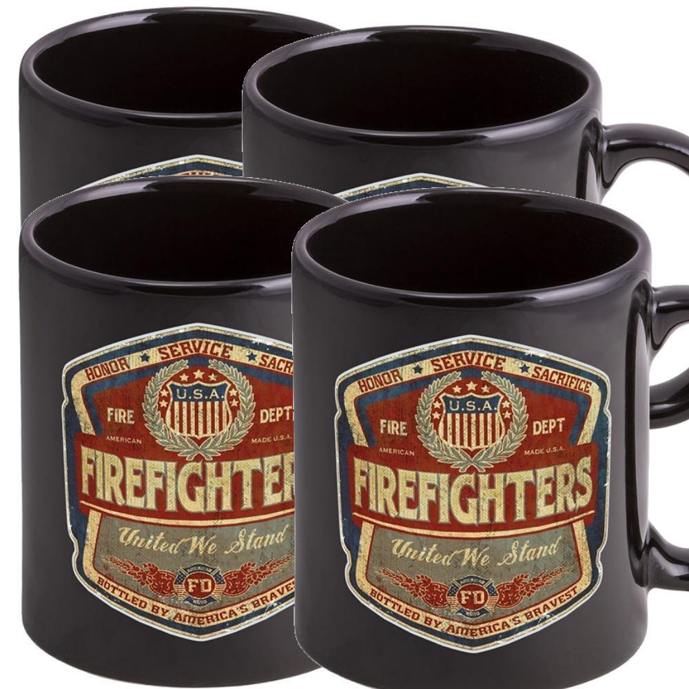 Denim Fade Firefighter Stoneware Mug Set - Black - Military Republic