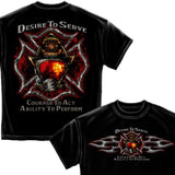 Desire To Serve Firefighter T Shirt-Military Republic