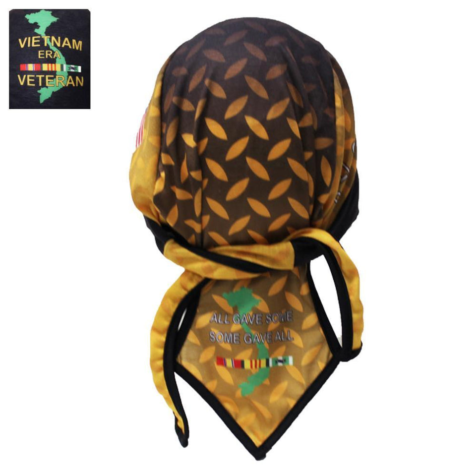 Diamond Plate Design Vietnam Veteran Headwrap - Military Republic