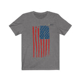 Distressed USA Flag Unisex T-shirt - Military Republic