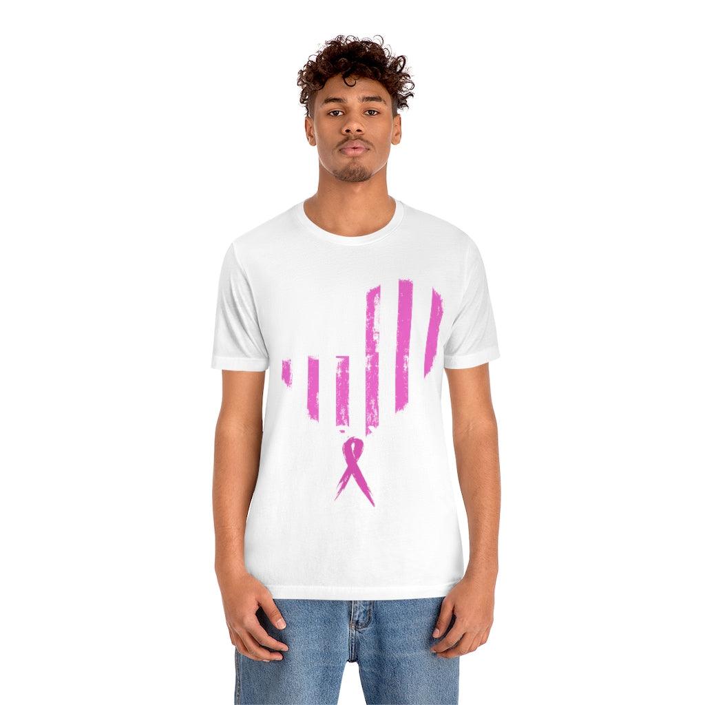 We Got Your Six Pink Ribbon Flag Heart T-shirt - Military Republic