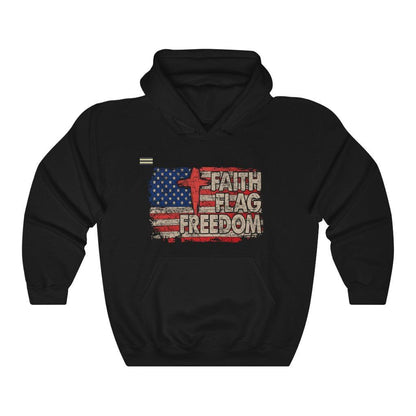 Faith Flag Freedom USA Flag Unisex Hoodie - Military Republic