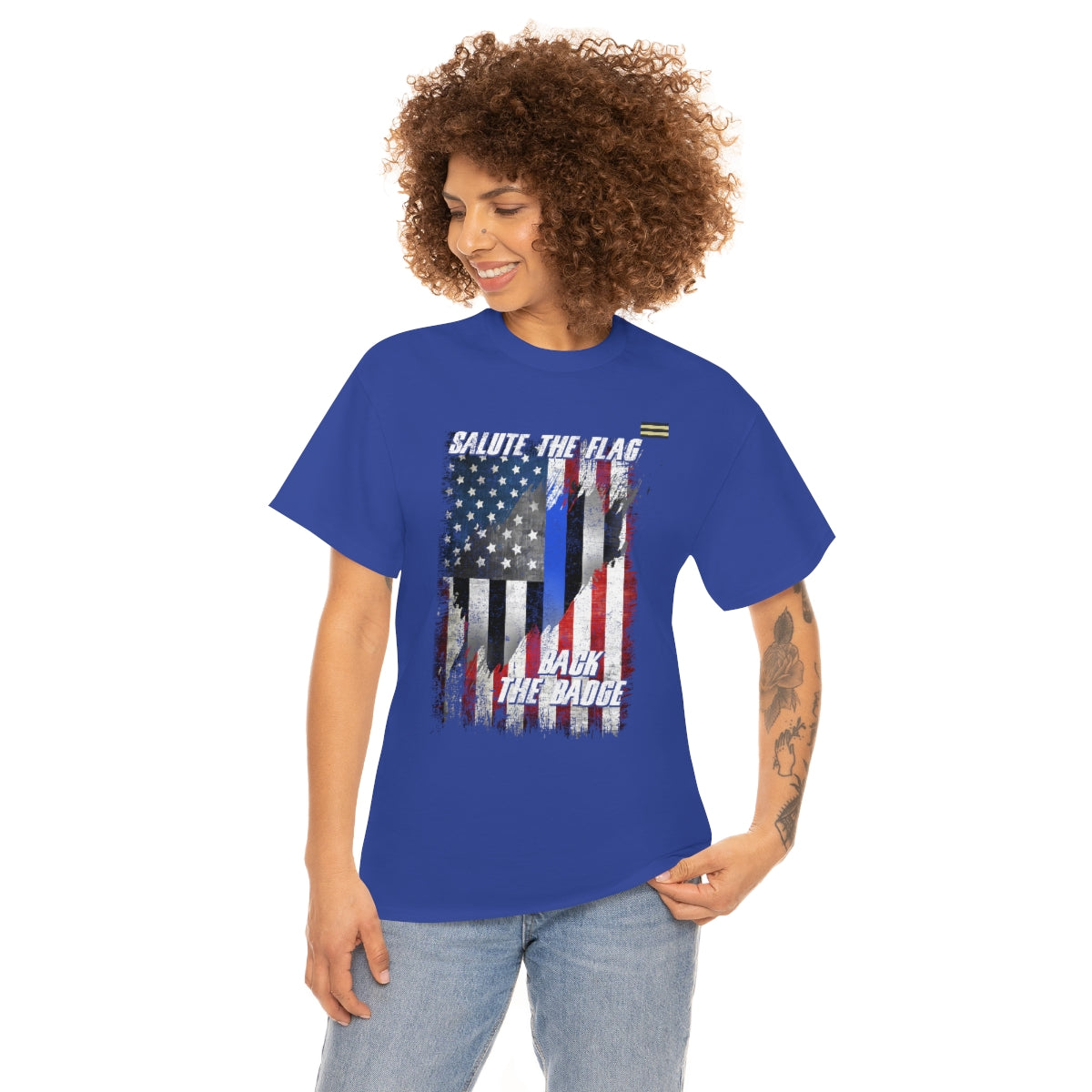 Salute The Flag-Back The Badge Law Enforcement T-shirt