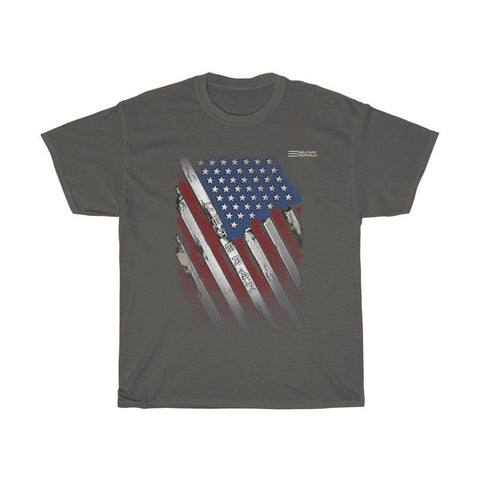 Veteran Diagonal American Flag - Veteran T-shirt - Military Republic