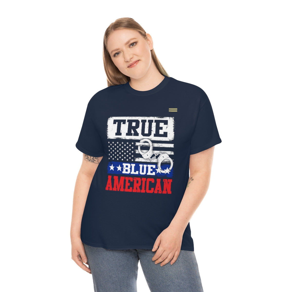 True Blue American Four Stars Law Enforcement T-shirt