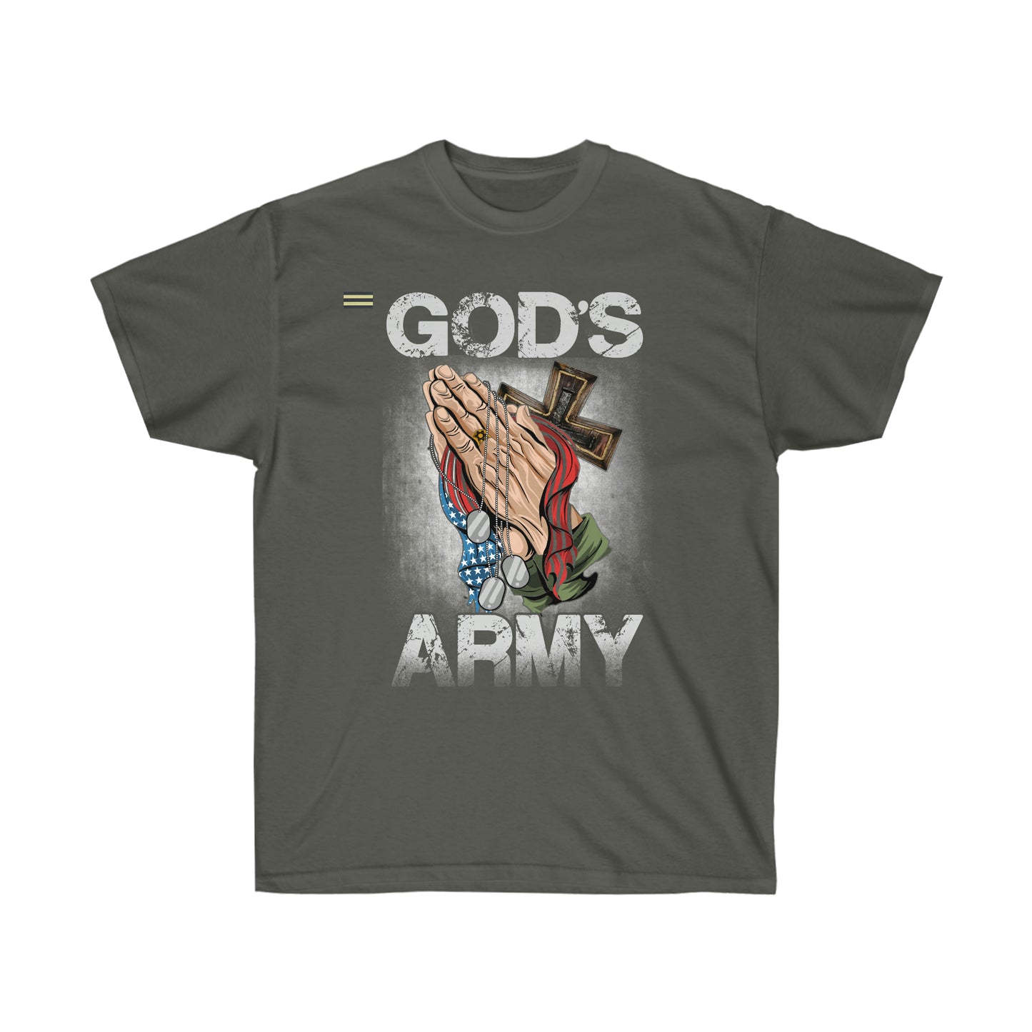 God's Army Flag and Cross Christian T-shirt