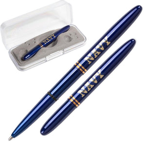 Electric Blue Bullet Space Pen with U.S. Navy Letters Laser Engraved - Military Republic