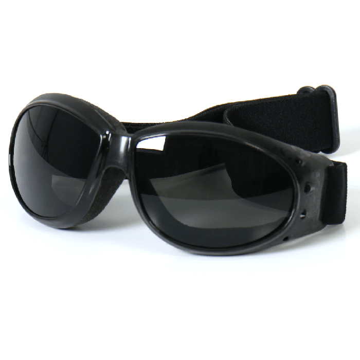 Eliminator Style Motorcycle Riding Goggles With Smoke Lenses - Military Republic