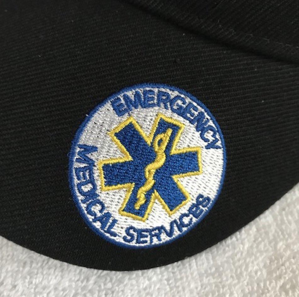 EMS Logo Shadow Cap with Bold Embroidery of EMS - Solid Black - Military Republic