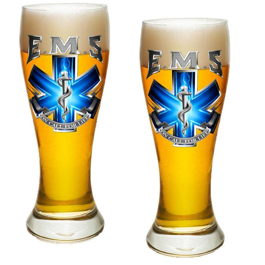 EMS On Call For Life Pilsner Glass Set-Military Republic