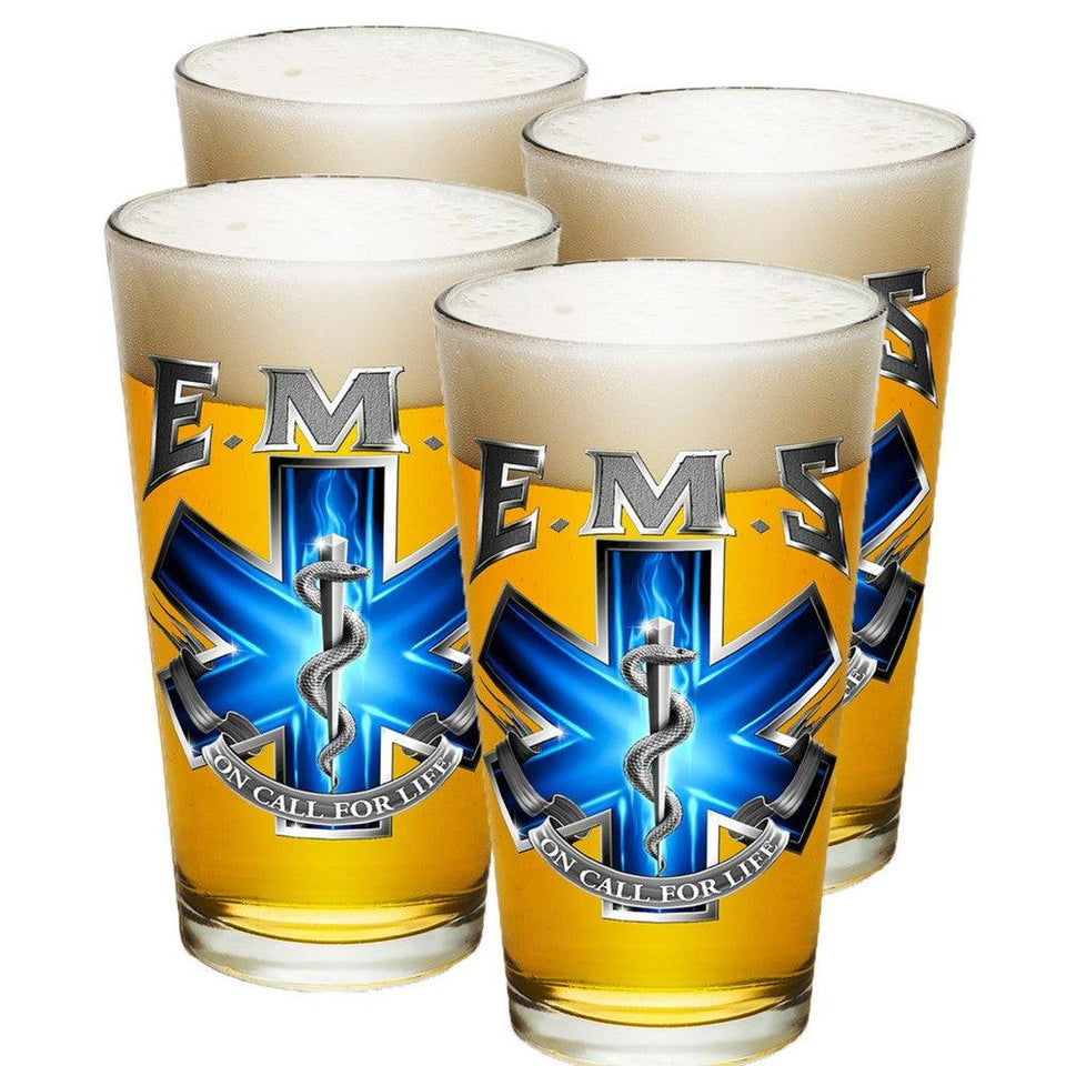 EMS On Call For Life Pint Glasses-Military Republic